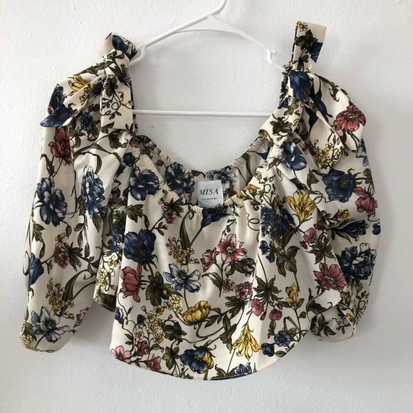 MISA Los Angeles | Floral Crop Top - Picture 9 of 12